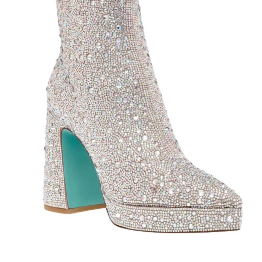 Betsey Johnson Rhinestone Platform Women's Boots